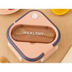 Śniadaniówka z przegródkami pojemnik sztućce lunchbox do mikrofali 1000ml