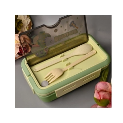 Lunchbox śniadaniówka pojemnik na śniadanie obiad sztućce z bidonem zestaw - zdjęcie 8