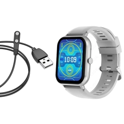 Smartwatch zegarek damski męski gumowy pasek sport bluetooth rozmowy szary