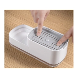 Dozownik na płyn do naczyń kuchenny do zlewu kuchennego dozownik gąbka