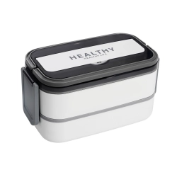 Śniadaniówka z przegródkami piętrowy pojemnik xxl sztućce lunchbox 1400ml