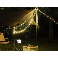 Lampa kempingowa biwakowa akumulatorowa led girlanda na rolce 8m ciepła