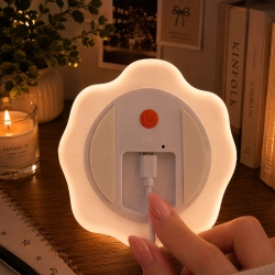 Lampka nocna LED duszek dekoracja Halloween RGB timer dotykowa silikonowa - zdjęcie 11