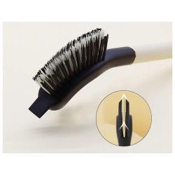 Szczotka do czyszczenia rowków szczelin skrobak do szorowania penseta 2w1