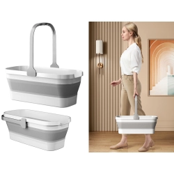 Miska składana silikonowa duża kosz na pranie kompaktowa turystyczna 10l