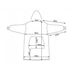 Ciepła bluza koala koc oversize xxl 2w1 gruba futrzak miękka z kapturem
