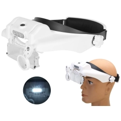 Lupa nagłowna na głowę okulary czołowa 3 led 11,5x