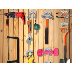 Wieszaki ścienne na narzędzia haczyki uchwyty 20szt metal zestaw z wkrętami