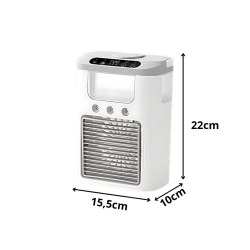 Wentylator z nawilżaczem wody na biurko usb rgb led 3 stopnie prędkości