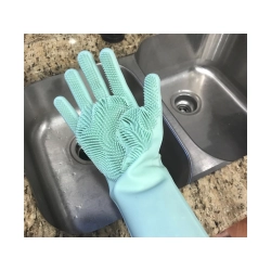 Rękawice do mycia naczyń myjka kuchenne silikonowe