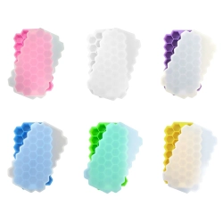 Forma do lodu silikonowa pojemnik 37 kostek kostkarka kształt heksagonu