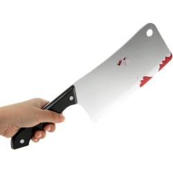 Krwawy tasak do kostiumu mordercy zabójcy psychopaty nóż bróń na halloween