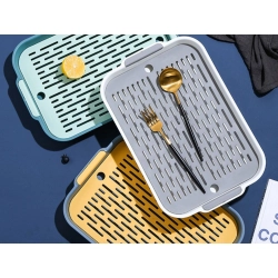 Taca kuchenna dwuwarstwowa z odpływem na naczynia warzywa owoce plastikowa