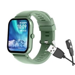 Smartwatch zegarek damski męski gumowy pasek sport bluetooth rozmowy zieleń