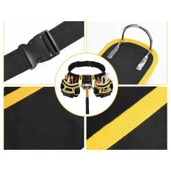 Pas monterski narzedziowy wielofunkcyjny 22 kieszenie uchwyt na młotek