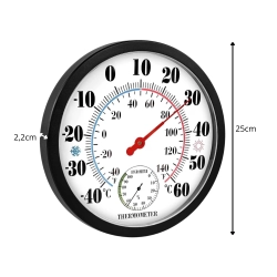 Termometr higrometr wilgotności analogowy pokojowy ścienny wiszący okrągły