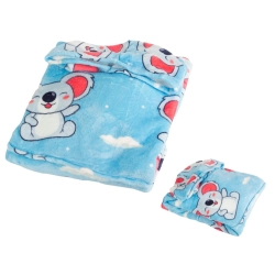 Ciepła bluza koala koc oversize xxl 2w1 gruba futrzak miękka z kapturem