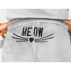 Ciepła piżama damska dwuczęściowa z kapturem miękka pluszowa krótkie xl