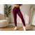 Legginsy damskie push up modelujące długie wysoki stan fitness bordowe l/xl — zdjęcie 5