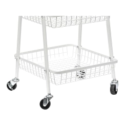 Półka szafka łazienkowa kuchenna na kółkach regał metalowa trzy poziomy 3