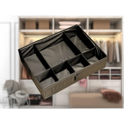Organizer na bieliznę skarpetki do szuflady szafy wkład przegródki szary