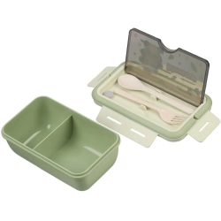 Lunchbox śniadaniówka pojemnik na śniadanie obiad sztućce z bidonem zestaw - zdjęcie 9