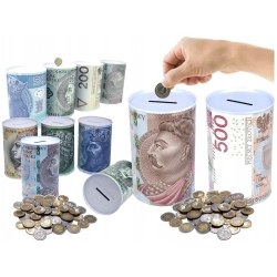Skarbonka metalowa na pieniądze puszka xxl duża