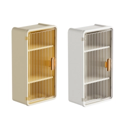 Półka łazienkowa naścienna wisząca 3 poziomy drzwiczki otwór na chusteczki