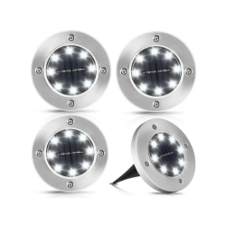 Lampki solarne gruntowe lampa ogrodowa 8 led 4 szt