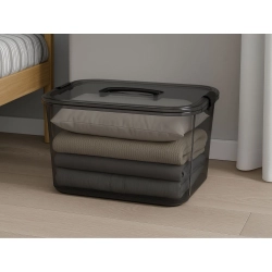 Pojemnik do przechowywania z pokrywą uchwyt zamknięcie duży pojemność 20l