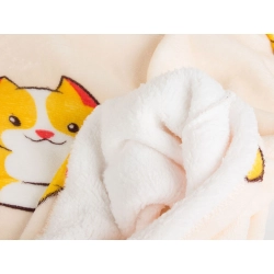 Ciepła bluza kotek koc oversize xxl 2w1 gruba futrzak miękka z kapturem