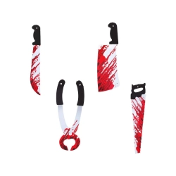 Girlanda halloween 2m noże narzędzia tasak zakrwawione dekoracja halloween