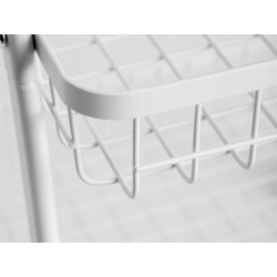 Półka szafka łazienkowa kuchenna na kółkach regał metalowa trzy poziomy 3