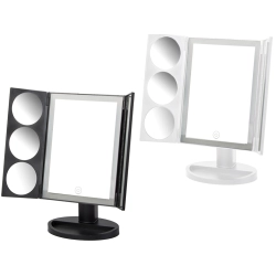 Lusterko kosmetyczne podświetlane led do makijażu powiększające 3x 5x 10x