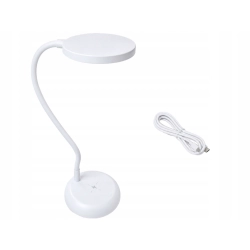 Lampka biurkowa LED elastyczna stojąca dotykowa giętka biała szkolna USB-C