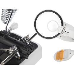 Trzecia ręka zestaw do lutowania uchwyt lupa 6 led