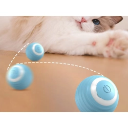 Zabawka dla kota psa uciekająca piłka led wibracje elektryczna usb piłeczka