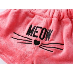 Ciepła piżama damska dwuczęściowa z kapturem miękka pluszowa krótkie l