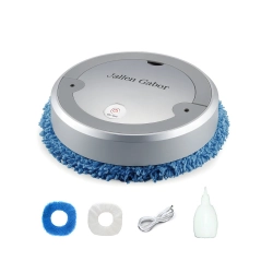 Robot mopujący automatyczny bezprzewodowy elektryczny sprzątający srebrny - zdjęcie 1