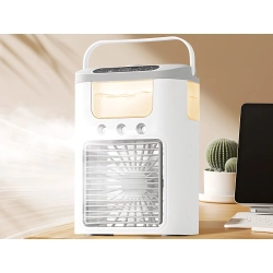 Wentylator z nawilżaczem wody na biurko usb rgb led 3 stopnie prędkości