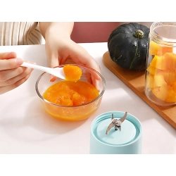 Blender kielichowy bezprzewodowy USB mikser do smoothie mini blender 150W - pastelowy błękit matowy