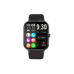 Smartwatch zegarek damski męski gumowy pasek sport bluetooth rozmowy czarny