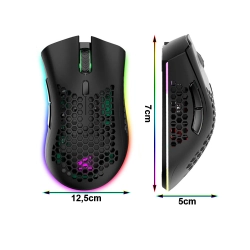 Myszka bezprzewodowa 2,4 ghz mysz do laptopa sensor optyczny podświetlenie