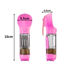 Butelka podajnik karmy poidło dla psa kota miska z podajnikiem worków 300ml