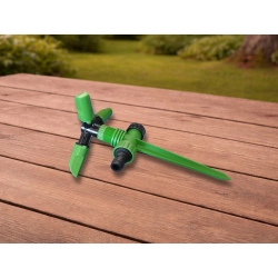 Zraszacz ogrodowy obrotowy wbijany 360° 3 ramienny do podlewania divodv