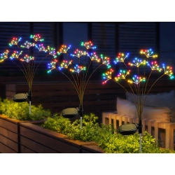 LAMPA SOLARNA OGRODOWA LED DMUCHAWIEC FAJERWERK NA SZPIKULCU DO OGRODU 2szt - zdjęcie 6