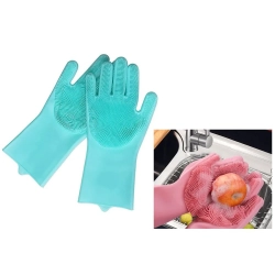 Rękawice do mycia naczyń myjka kuchenne silikonowe
