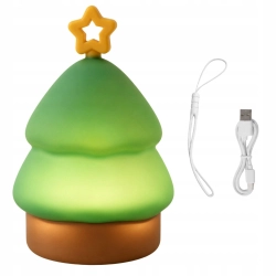 Lampka LED choinka świąteczna silikon USB 3 tryby do zawieszenia dekoracja