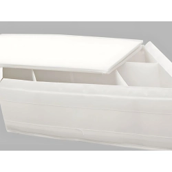 Organizer na bieliznę skarpetki do szuflady szafy wkład przegródki biały