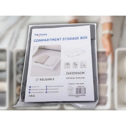 Organizer na ubrania odzież bieliznę do szuflady szafy szary uniwersalny